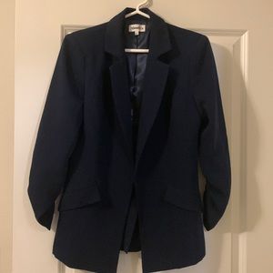 Revolve About Us navy blue blazer with small shoulder pads